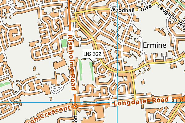 LN2 2GZ map - OS VectorMap District (Ordnance Survey)
