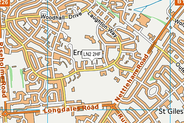 LN2 2HF map - OS VectorMap District (Ordnance Survey)