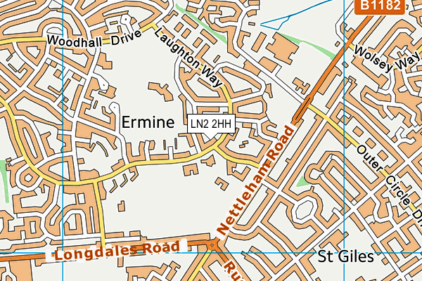 LN2 2HH map - OS VectorMap District (Ordnance Survey)