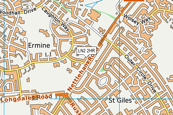LN2 2HR map - OS VectorMap District (Ordnance Survey)