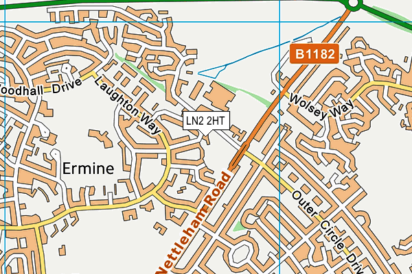 LN2 2HT map - OS VectorMap District (Ordnance Survey)