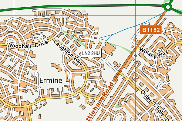 LN2 2HU map - OS VectorMap District (Ordnance Survey)