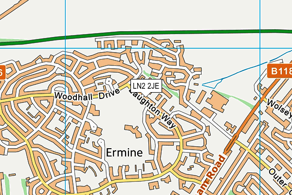 LN2 2JE map - OS VectorMap District (Ordnance Survey)