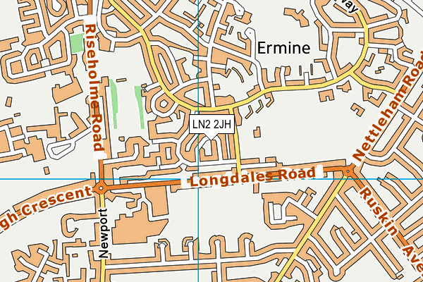 LN2 2JH map - OS VectorMap District (Ordnance Survey)