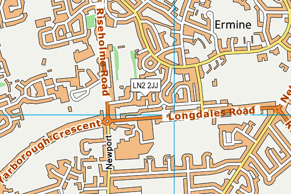 LN2 2JJ map - OS VectorMap District (Ordnance Survey)