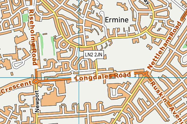 Lincoln College (Ravendale Drive) map (LN2 2JN) - OS VectorMap District (Ordnance Survey)