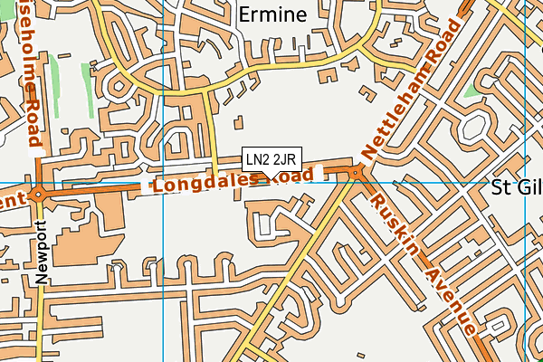 LN2 2JR map - OS VectorMap District (Ordnance Survey)