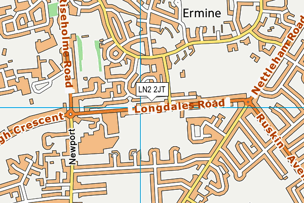 LN2 2JT map - OS VectorMap District (Ordnance Survey)