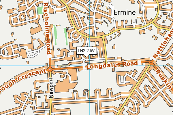 LN2 2JW map - OS VectorMap District (Ordnance Survey)