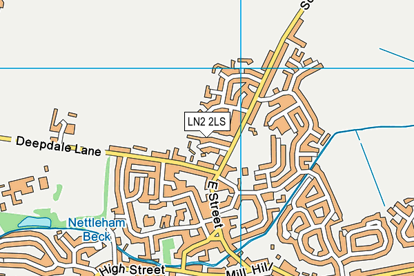 LN2 2LS map - OS VectorMap District (Ordnance Survey)