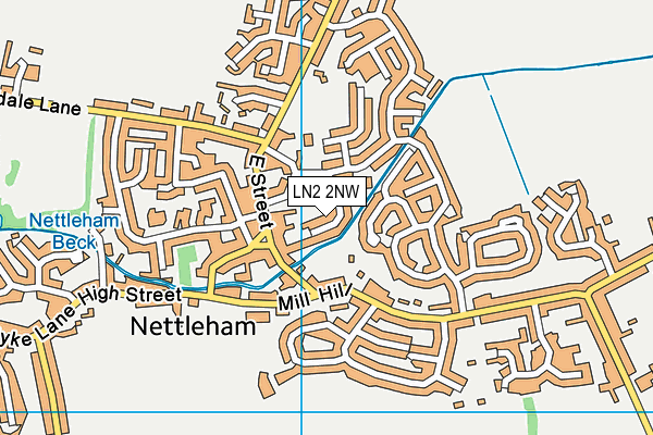 LN2 2NW map - OS VectorMap District (Ordnance Survey)