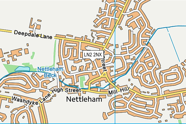 LN2 2NX map - OS VectorMap District (Ordnance Survey)