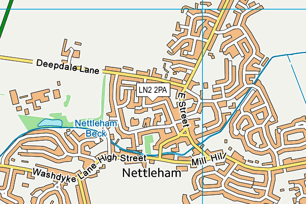 LN2 2PA map - OS VectorMap District (Ordnance Survey)