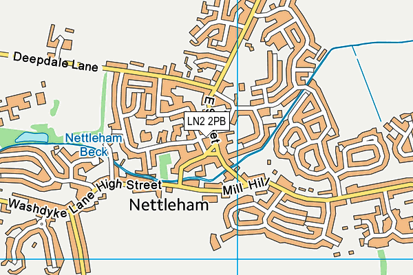 LN2 2PB map - OS VectorMap District (Ordnance Survey)