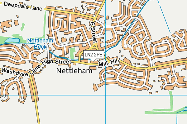 LN2 2PE map - OS VectorMap District (Ordnance Survey)