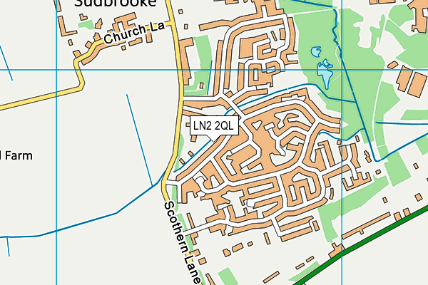 LN2 2QL map - OS VectorMap District (Ordnance Survey)