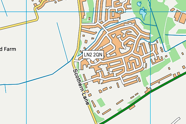 LN2 2QN map - OS VectorMap District (Ordnance Survey)