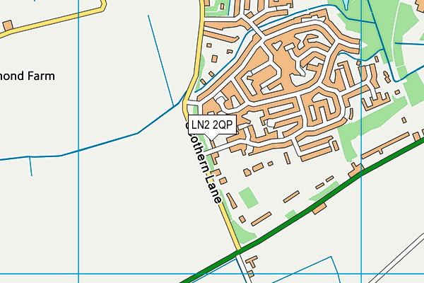 LN2 2QP map - OS VectorMap District (Ordnance Survey)