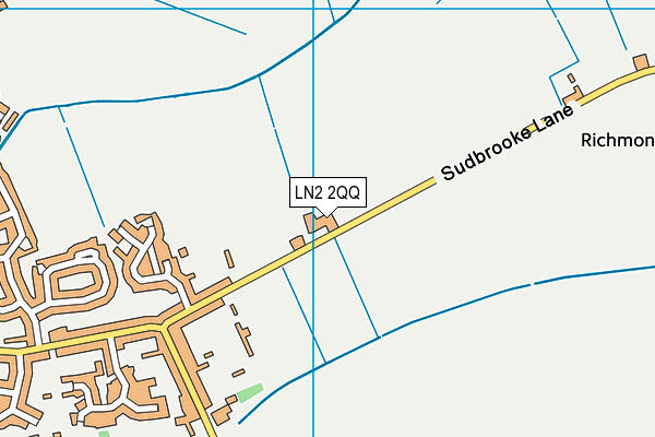 LN2 2QQ map - OS VectorMap District (Ordnance Survey)