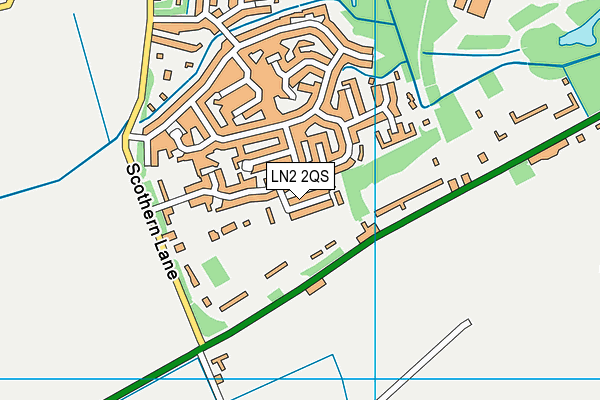LN2 2QS map - OS VectorMap District (Ordnance Survey)