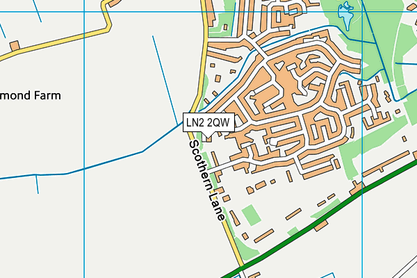 LN2 2QW map - OS VectorMap District (Ordnance Survey)