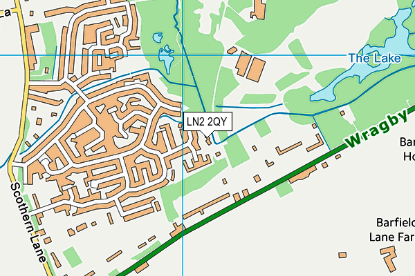 LN2 2QY map - OS VectorMap District (Ordnance Survey)