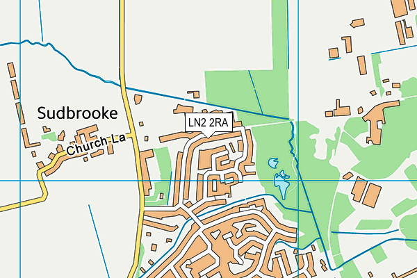 LN2 2RA map - OS VectorMap District (Ordnance Survey)