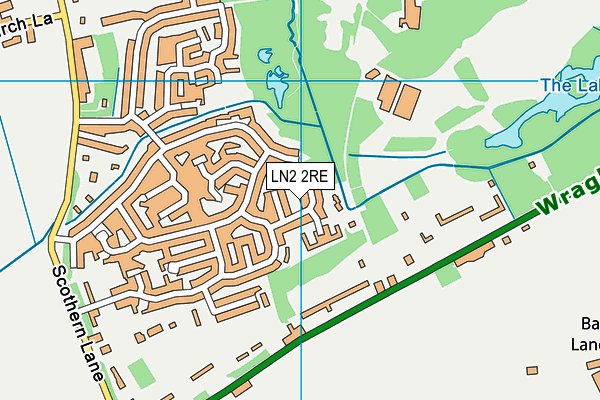 LN2 2RE map - OS VectorMap District (Ordnance Survey)