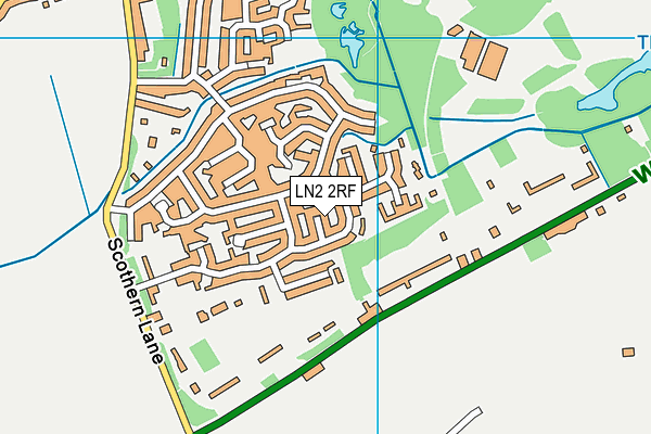 LN2 2RF map - OS VectorMap District (Ordnance Survey)