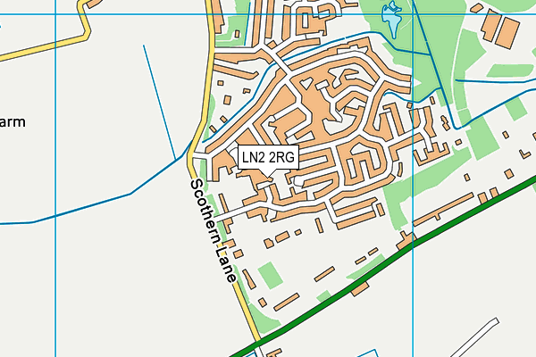 LN2 2RG map - OS VectorMap District (Ordnance Survey)