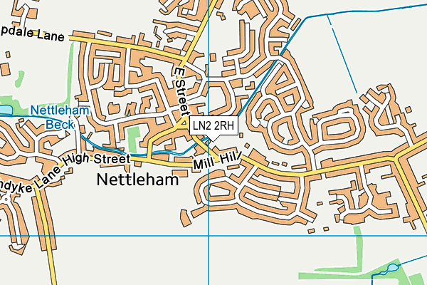 LN2 2RH map - OS VectorMap District (Ordnance Survey)