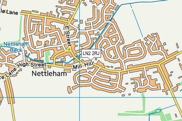 LN2 2RJ map - OS VectorMap District (Ordnance Survey)