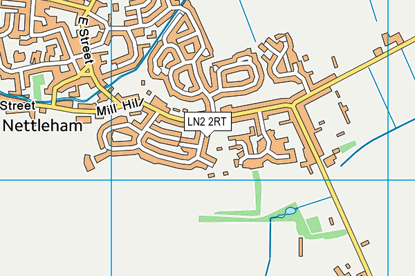 LN2 2RT map - OS VectorMap District (Ordnance Survey)