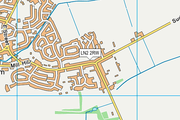 LN2 2RW map - OS VectorMap District (Ordnance Survey)