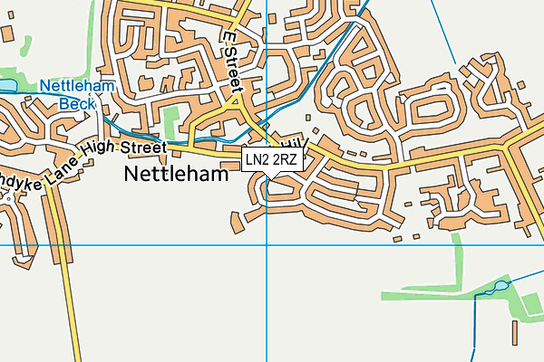 LN2 2RZ map - OS VectorMap District (Ordnance Survey)