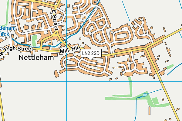 LN2 2SD map - OS VectorMap District (Ordnance Survey)