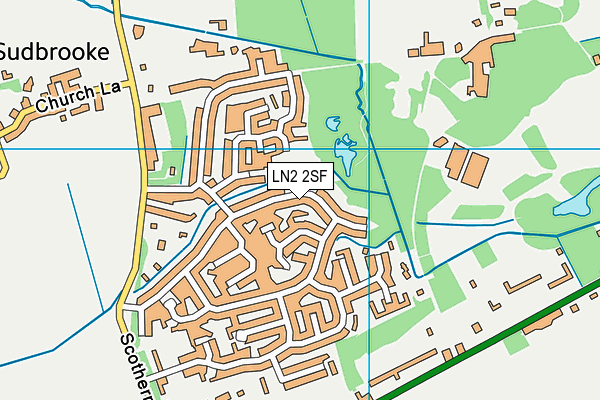 LN2 2SF map - OS VectorMap District (Ordnance Survey)