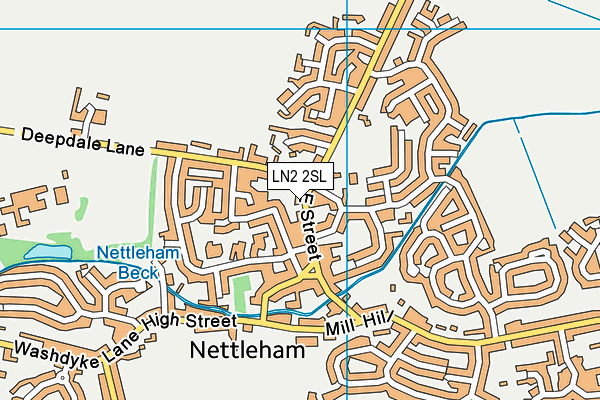 LN2 2SL map - OS VectorMap District (Ordnance Survey)
