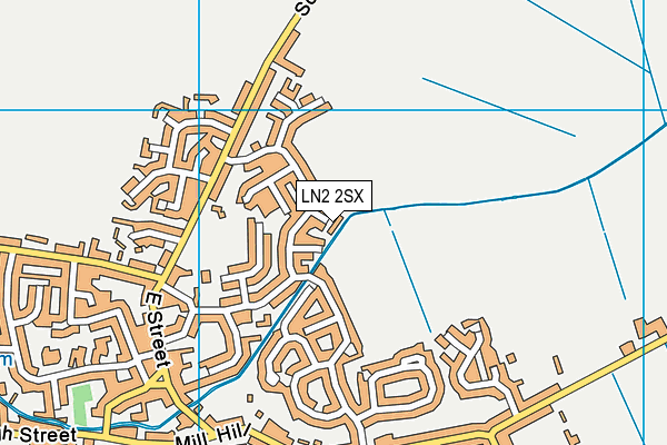 LN2 2SX map - OS VectorMap District (Ordnance Survey)