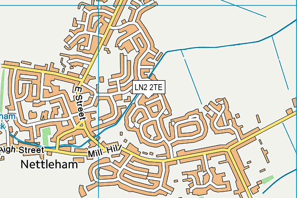 LN2 2TE map - OS VectorMap District (Ordnance Survey)