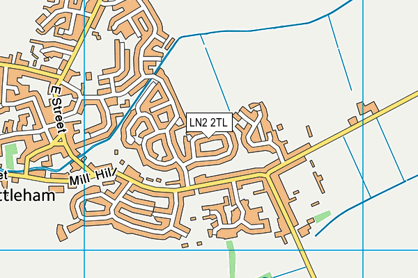 LN2 2TL map - OS VectorMap District (Ordnance Survey)
