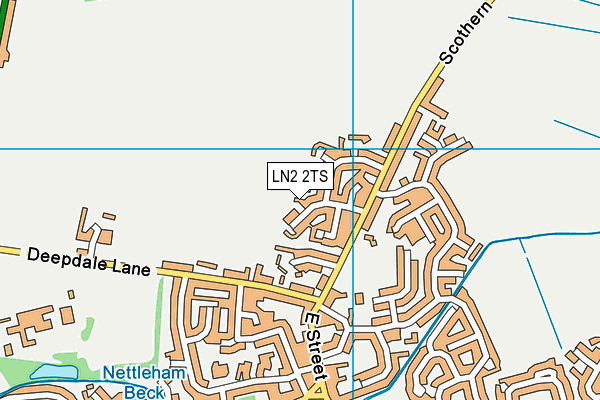 LN2 2TS map - OS VectorMap District (Ordnance Survey)