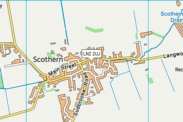 Scothern Recreation Centre map (LN2 2UJ) - OS VectorMap District (Ordnance Survey)