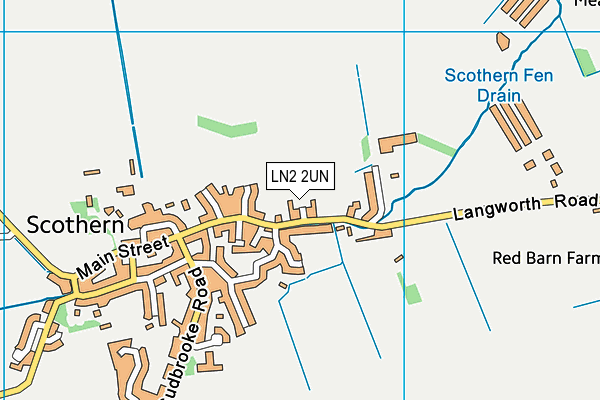 LN2 2UN map - OS VectorMap District (Ordnance Survey)