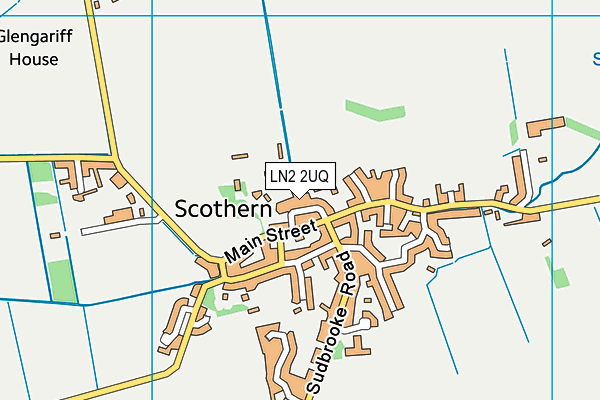 LN2 2UQ map - OS VectorMap District (Ordnance Survey)