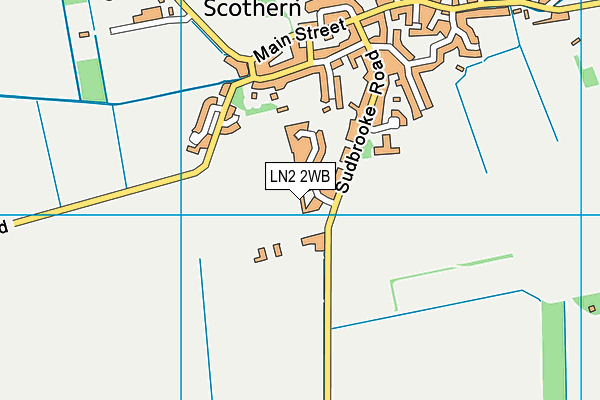 LN2 2WB map - OS VectorMap District (Ordnance Survey)