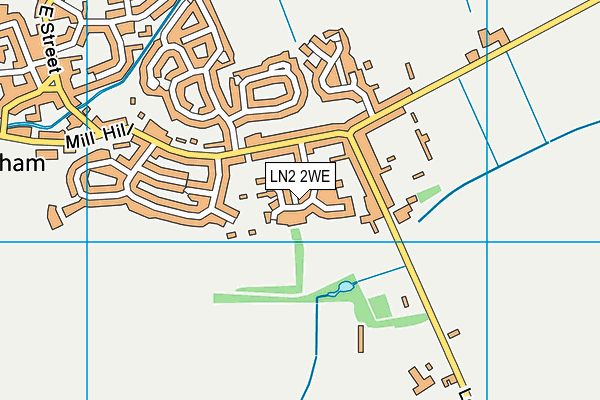 LN2 2WE map - OS VectorMap District (Ordnance Survey)