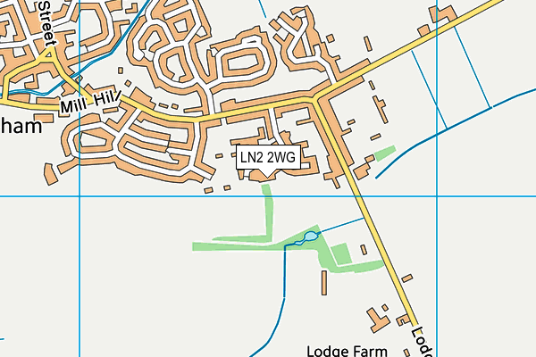 LN2 2WG map - OS VectorMap District (Ordnance Survey)