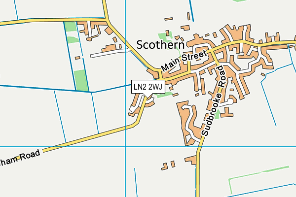 LN2 2WJ map - OS VectorMap District (Ordnance Survey)