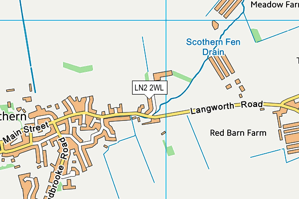 LN2 2WL map - OS VectorMap District (Ordnance Survey)